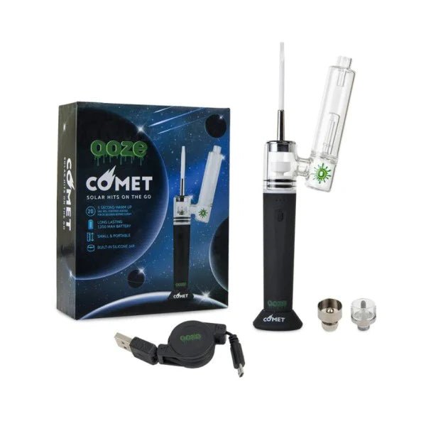 Ooze Comet 1200mAh E - Nail Vaporizer - Black - TPCSUPPLYCO