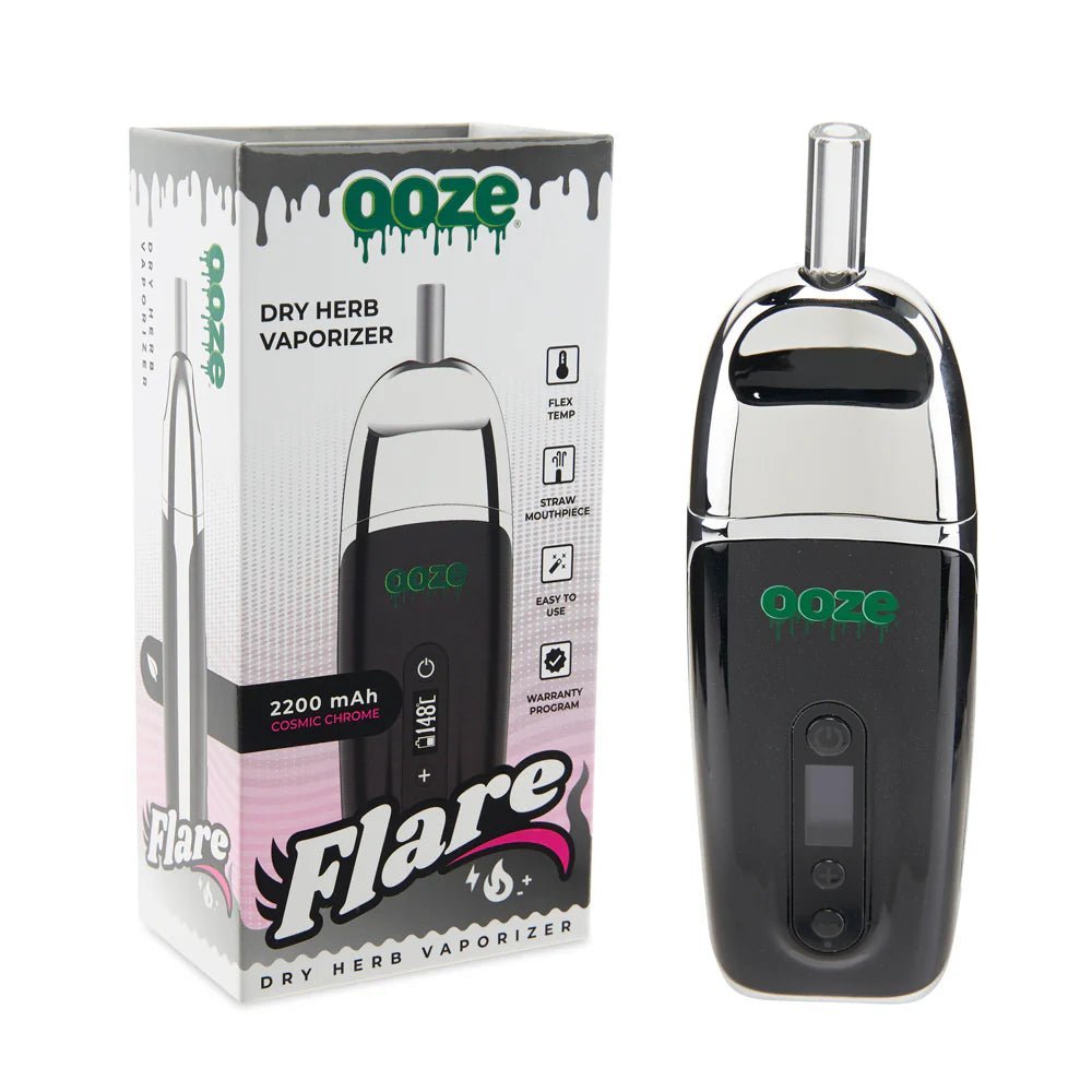 Ooze Flare Dry Herb Vaporizer - Cosmic Chrome - TPCSUPPLYCO