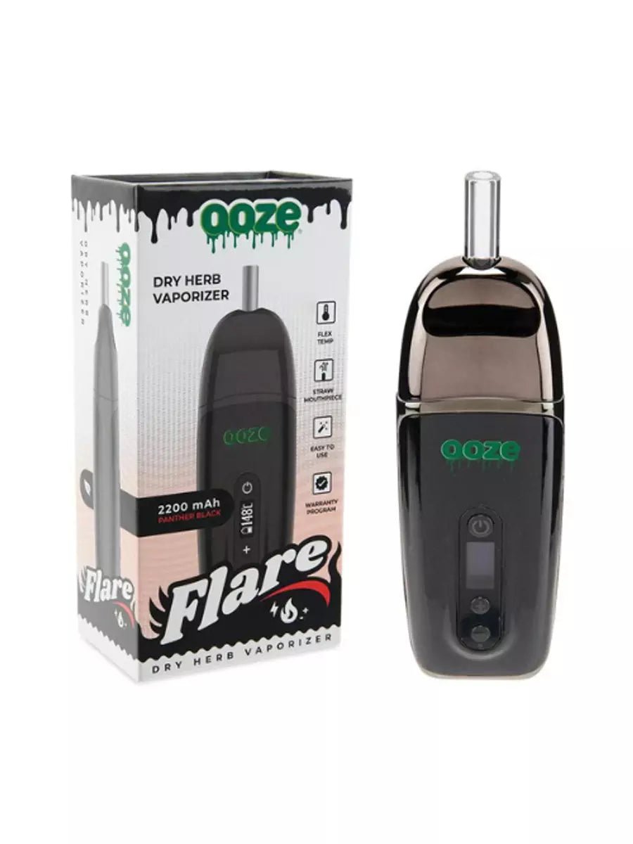 Ooze Flare Dry Herb Vaporizer - Panther Black - TPCSUPPLYCO