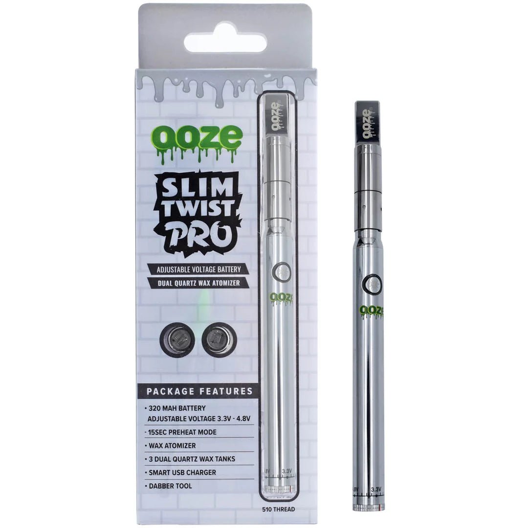 Ooze Slim Twist Pro 320mAh Wax Pen - Cosmic Chrome - TPCSUPPLYCO