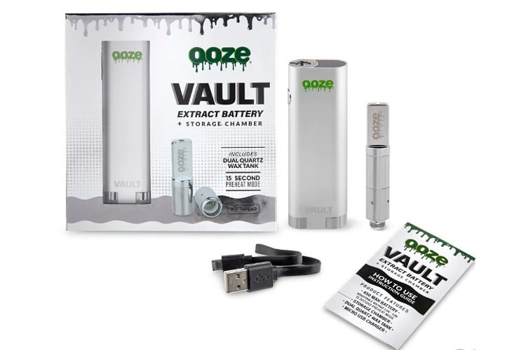 Ooze Vault 450mAh Extract Wax Vaporizer - Silver* - TPCSUPPLYCO