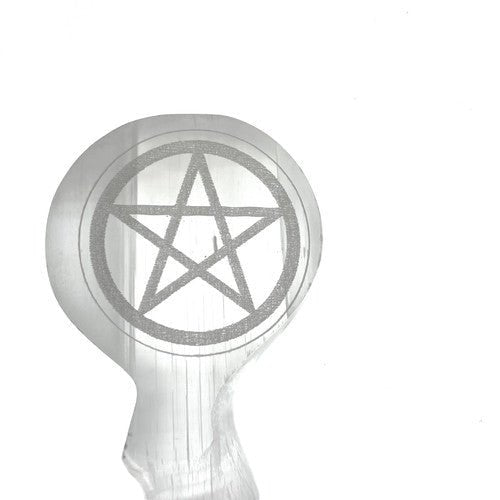 Pentacle Karma Cutting Selenite Knife Athame 9.5" - TPCSUPPLYCO