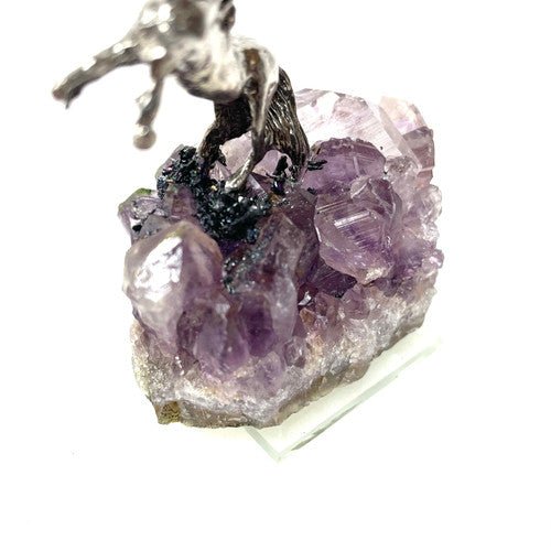 Pewter Unicorn on Amethyst 1 Count Assorted - TPCSUPPLYCO