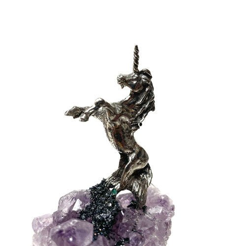 Pewter Unicorn on Amethyst 1 Count Assorted - TPCSUPPLYCO