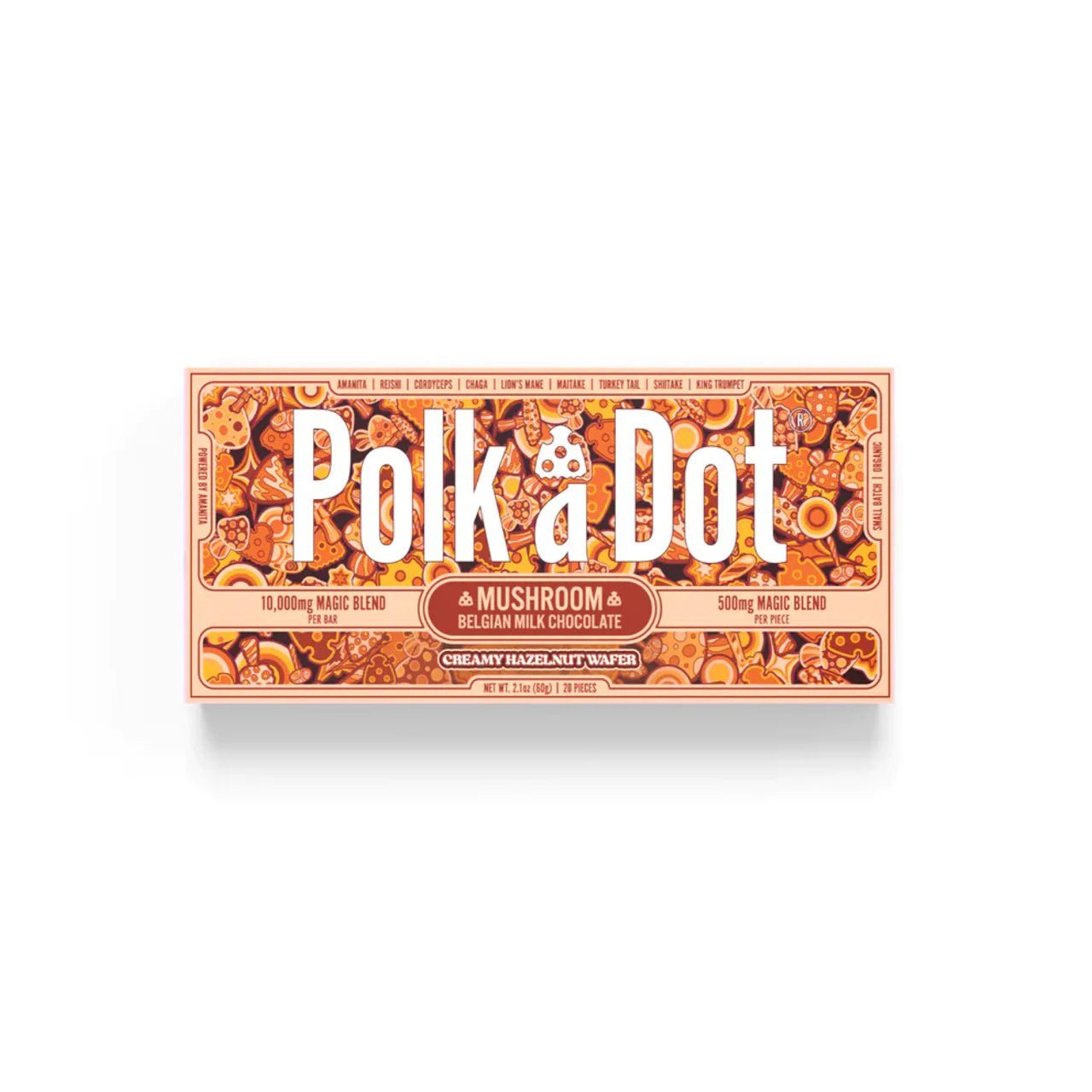 Polkadot Mushroom 10000mg Chocolate Bar - Creamy Hazelnut Wafer - TPCSUPPLYCO