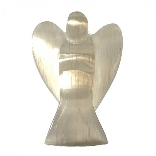 Pure Energy Selenite Angel 4" + - Hand Made Morocco - TPCSUPPLYCO