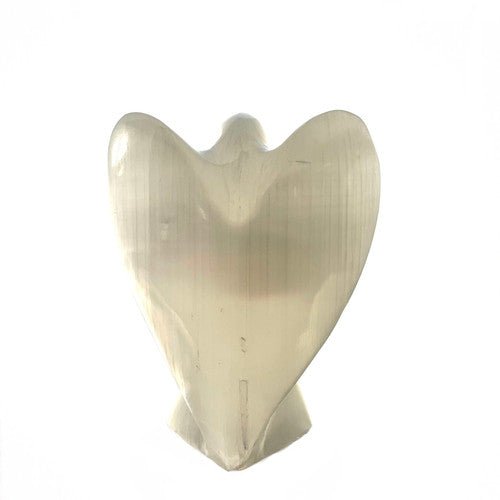 Pure Energy Selenite Angel 4" + - Hand Made Morocco - TPCSUPPLYCO