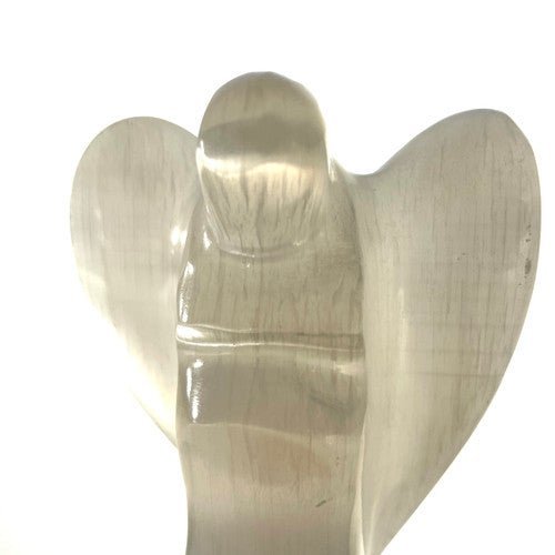 Pure Energy Selenite Angel 4" + - Hand Made Morocco - TPCSUPPLYCO