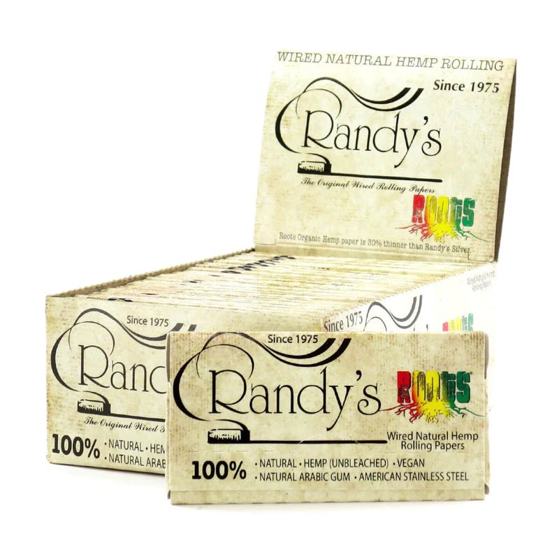 Randy's Roots 1 1/4" Organic Hemp Wired Papers 24PK 25CT/BX - TPCSUPPLYCO