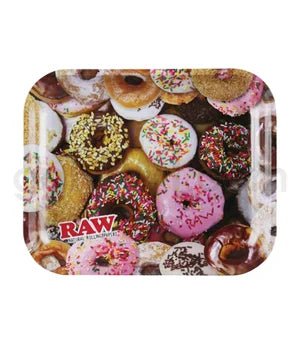 Raw Rolling Tray Metal - Large 14x11inch Donut - TPCSUPPLYCO