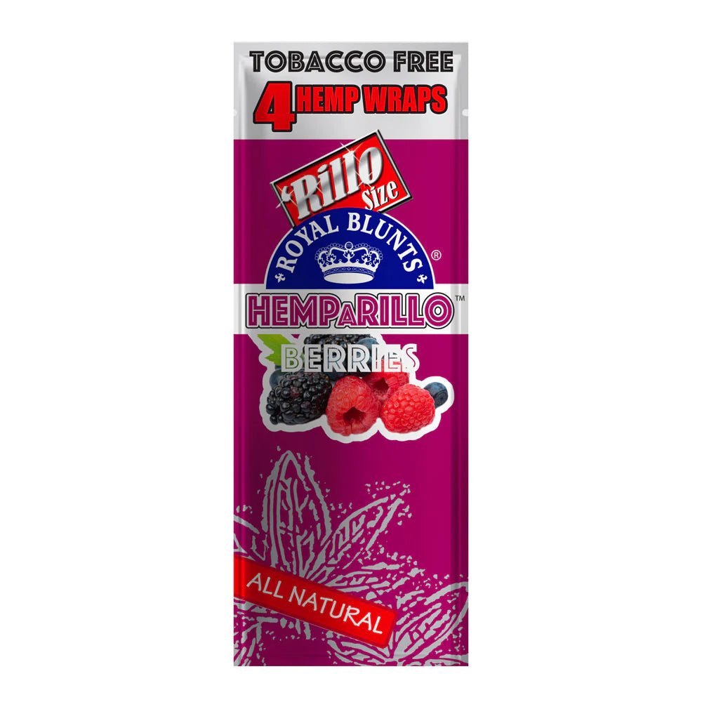 Royal Blunts Hemparillo Hemp Wraps 4/pk 15ct/bx - Berries - TPCSUPPLYCO