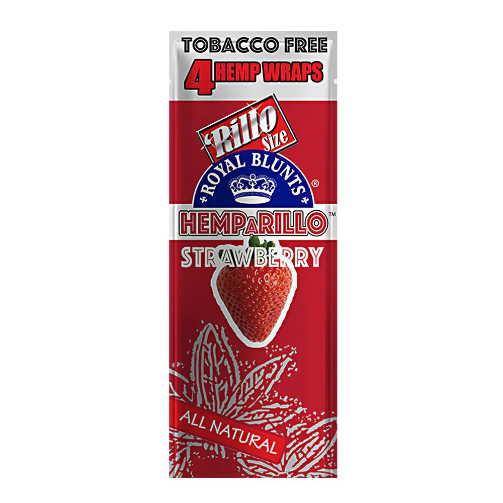 Royal Blunts Hemparillo Hemp Wraps 4/pk 15ct/bx - Strawberry - TPCSUPPLYCO