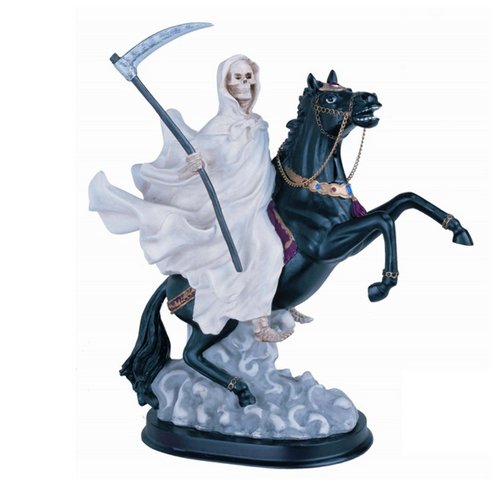 Santa Muerte (horse) white 12"H - TPCSUPPLYCO