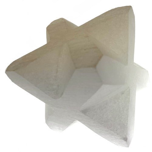 Selenite Merkabah Carving Sacred Saddle 3" from Morocco - TPCSUPPLYCO