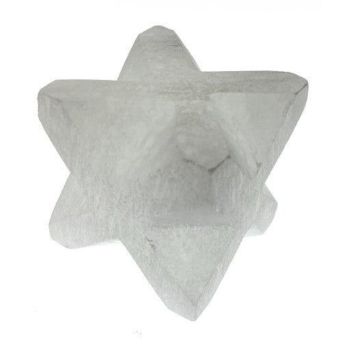 Selenite Merkabah Carving Sacred Saddle 3" from Morocco - TPCSUPPLYCO