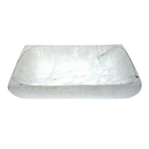 Selenite Rolling Tray 6" Hand Made Morocco - TPCSUPPLYCO