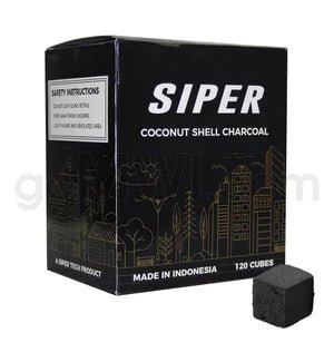 Siper Coconut Charcoal 25mm x 25mm - 120 Cubes - TPCSUPPLYCO