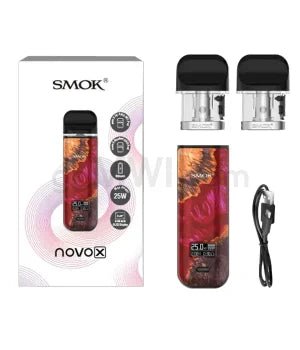 Smok Novo X Kit 800 mAh - Red Stabilizing Wood - TPCSUPPLYCO