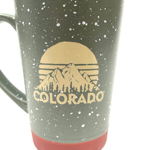 Snowy Colorado Olive Green Mug 16oz - TPCSUPPLYCO