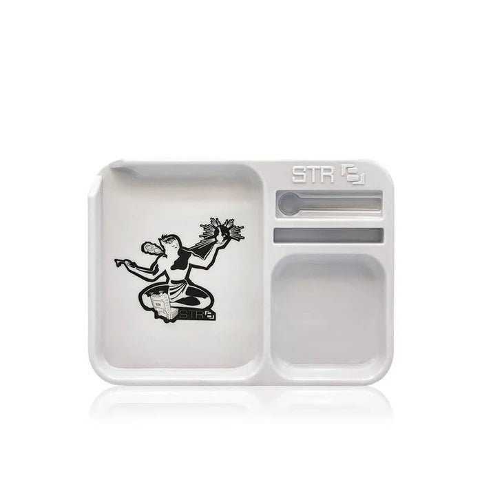 Str8 Melamine Rolling Tray Large - White* - TPCSUPPLYCO