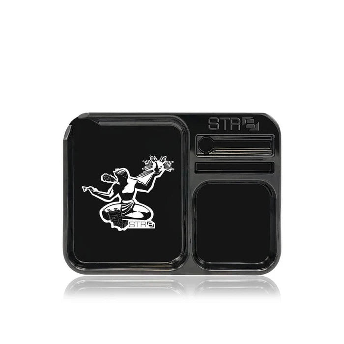 Str8 Melamine Rolling Tray Small - Black* - TPCSUPPLYCO