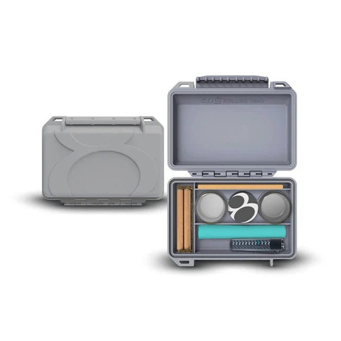 Str8 Roll Kit Mini w/ Built - in Tray & Acc - Grey - TPCSUPPLYCO