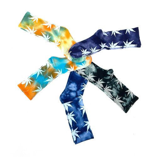 Tie - dyed and Towel Bottom Long Socks Assorted - TPCSUPPLYCO