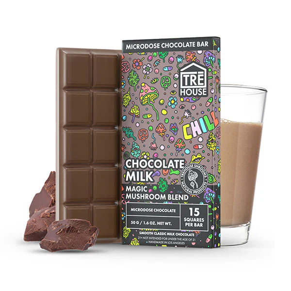 Tre House Magic Mushroom 1.6 Oz Chocolate Bar-Milk Chocolate