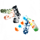 Tie-dyed 80% Cotton 20% Spandex Long Socks Assorted