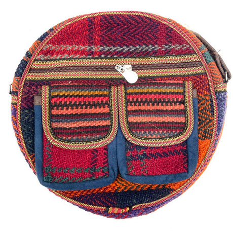 10" Turkish Kilim Canteen Side Bag Purse 1 Count Assorted