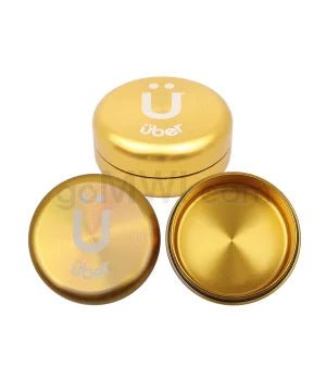 Uber 2" Metal Storage Jar - Yellow - TPCSUPPLYCO