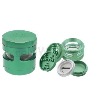 Uber 4.0 Grinder 4pc 2.5" 63mm CNC w/ Window - Green - TPCSUPPLYCO