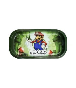 V Syndicate 11x7in Medium Rolling Tray - Mario Smoke Sesh - TPCSUPPLYCO