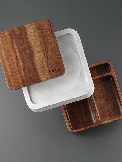 Vessel Ash 5.9" 3PC Ashtray w/ Hidden Storage - TPCSUPPLYCO