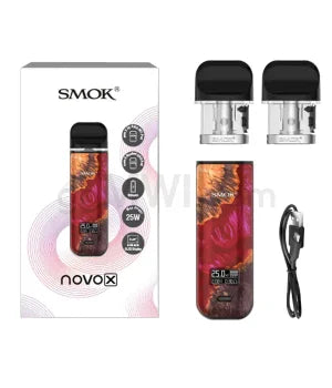 Smok Novo X Kit 800 mAh-Red Stabilizing Wood