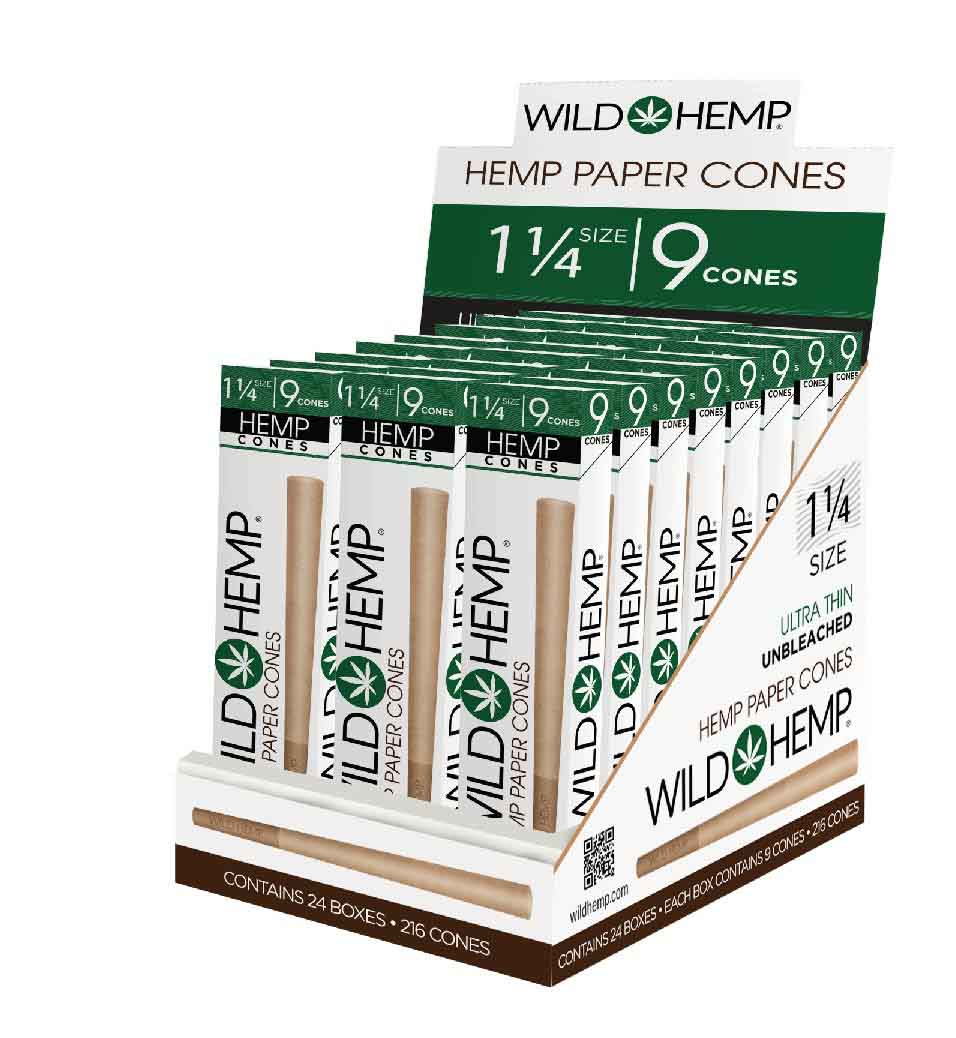 Wild Hemp King Size Hemp Cones 5PK 20CT/BX - TPCSUPPLYCO