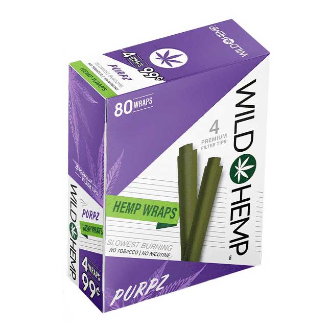 Wild Hemp Wraps 4/pk 20ct/bx - Purpz - TPCSUPPLYCO