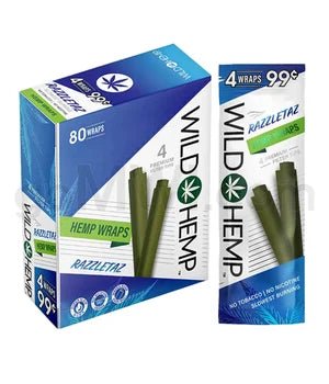 Wild Hemp Wraps 4/pk 20ct/bx - Razzletaz - TPCSUPPLYCO