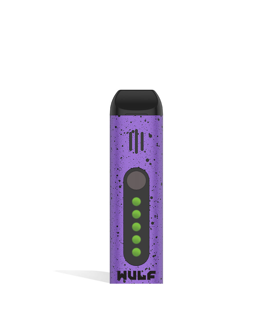 Purple Black Spatter Wulf Mods Flora Vaporizer Front
