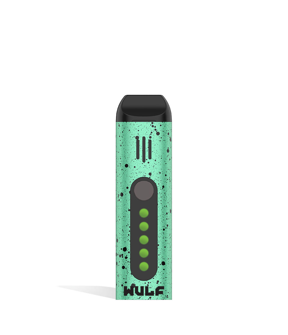 Teal Black Spatter Wulf Mods Flora Vaporizer Front