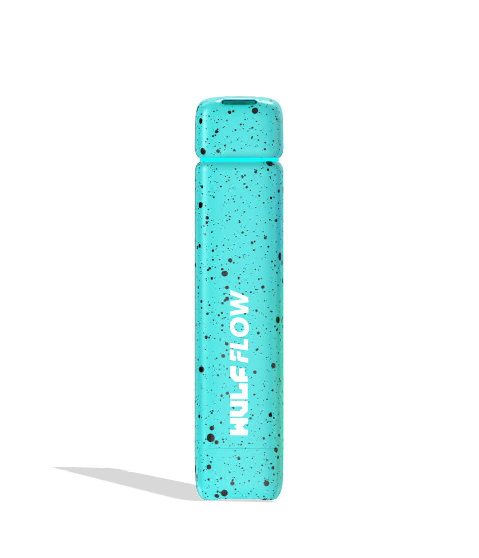 Teal-Black Spatter Wulf Mods Flow Auto Flow 510 Voltage Battery Front