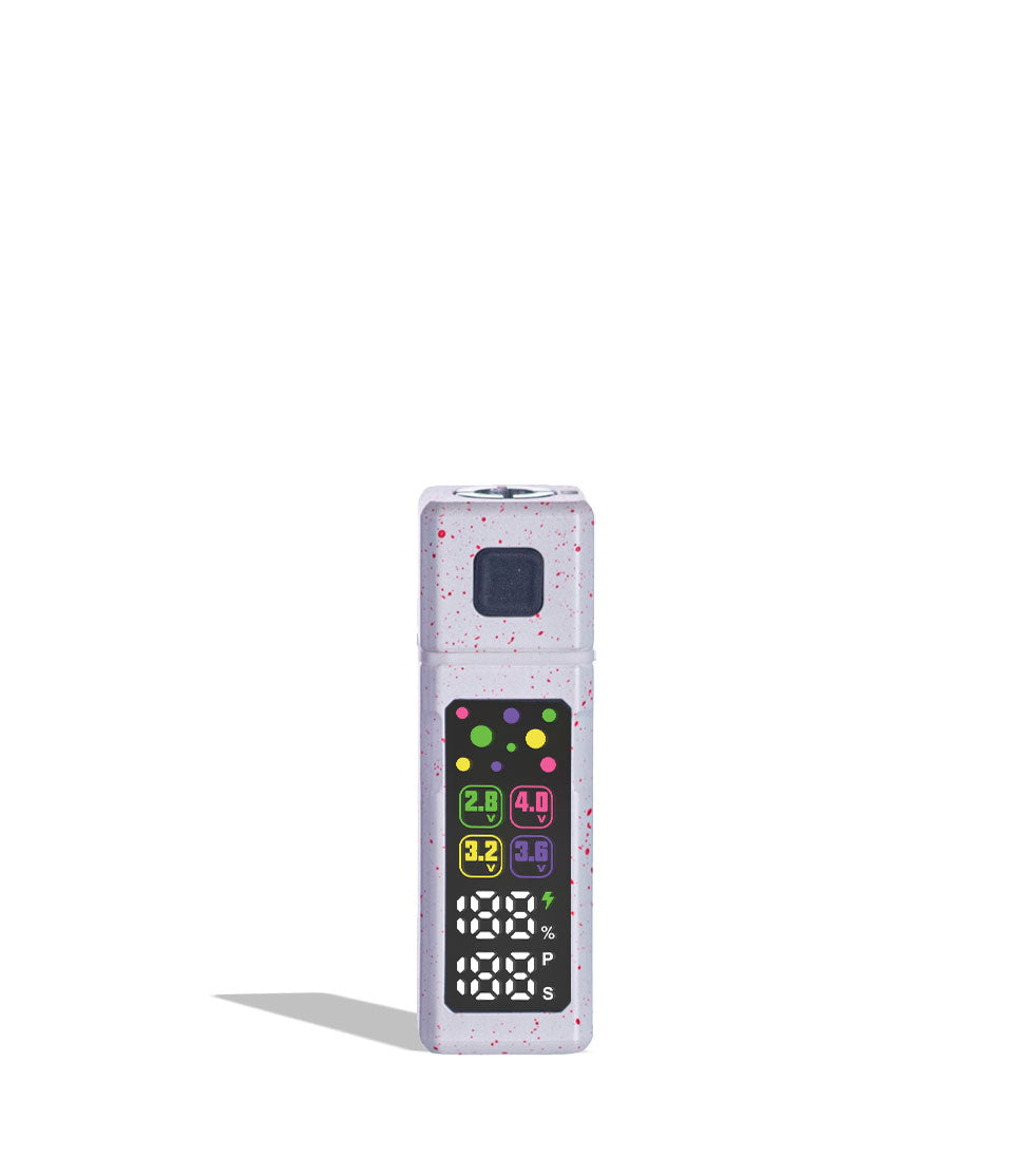 White-Red Spatter Wulf Mods Grid 510 Variable Voltage Battery