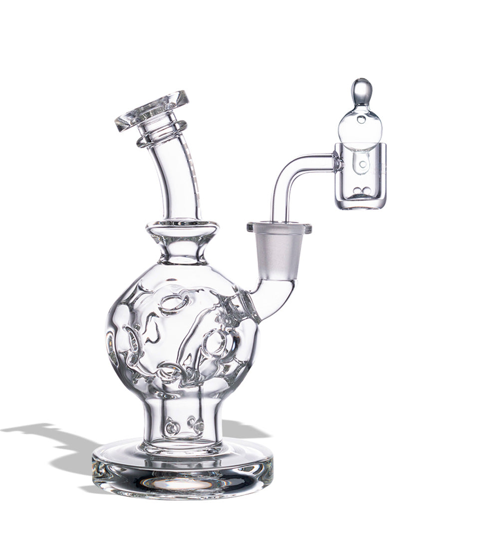 Clear Wulf Mods Atom 14mm Dab Rig with Quartz Banger Front View