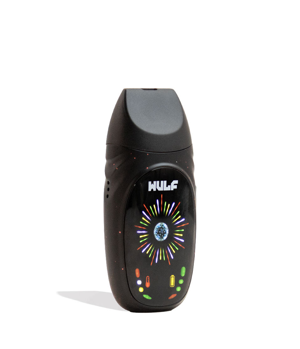 Black-Red Spatter Wulf Mods Faze Portable Dry Herb Vaporizer Angle View