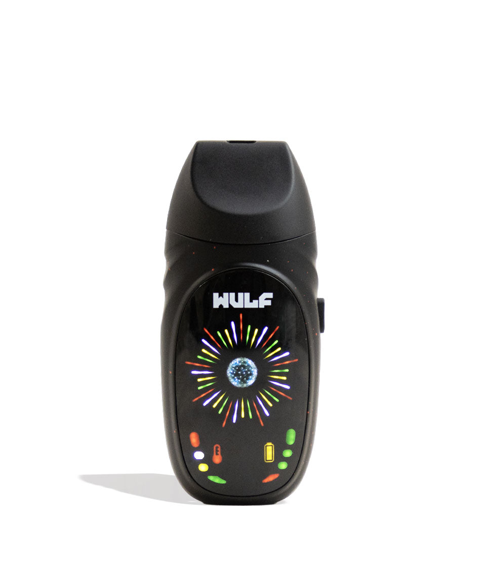 Black-Red Spatter Wulf Mods Faze Portable Dry Herb Vaporizer Front View