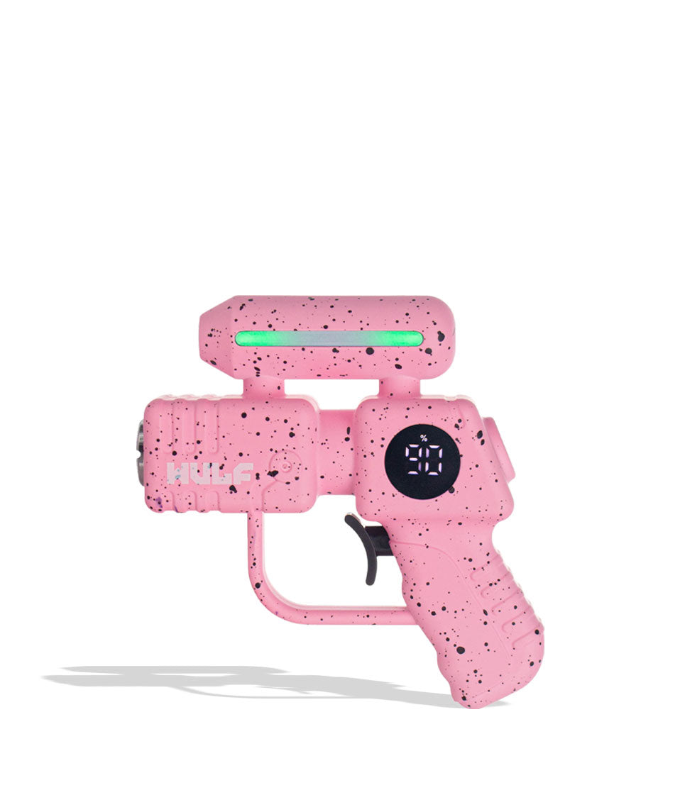 Pink-Black Spatter Wulf Mods Zapp Variable Voltage Battery Front