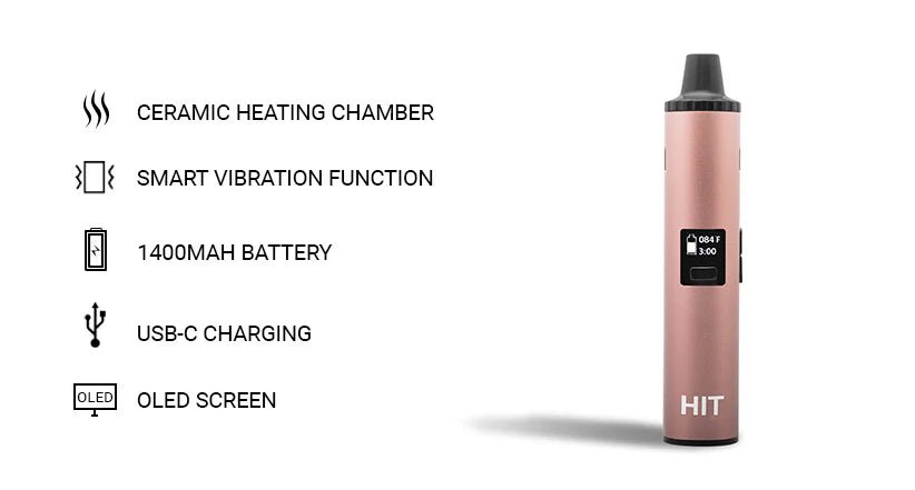 Yocan HIT 1400mAh Dry Herb Vaporizer - Champagne Gold - TPCSUPPLYCO