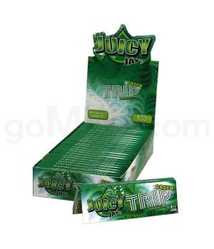 Juicy Jay's 1 1/4'' Rolling Paper -Green Trip 32/pk 24ct/bx - TPCSUPPLYCO