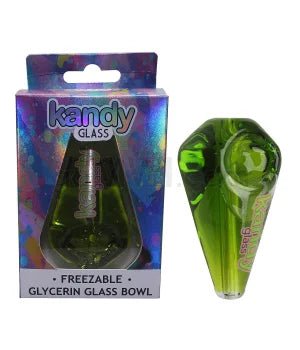 Kandy Glass 3" Glycerin Hand Pipe w/ Lamp Shape - Tea Green - TPCSUPPLYCO