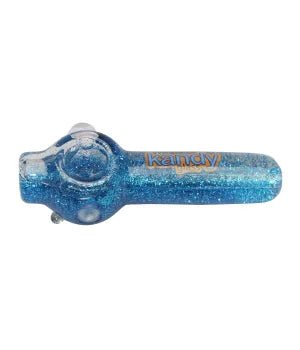 Kandy Glass 4" Glycerin Glitter Hand Pipe - TPCSUPPLYCO